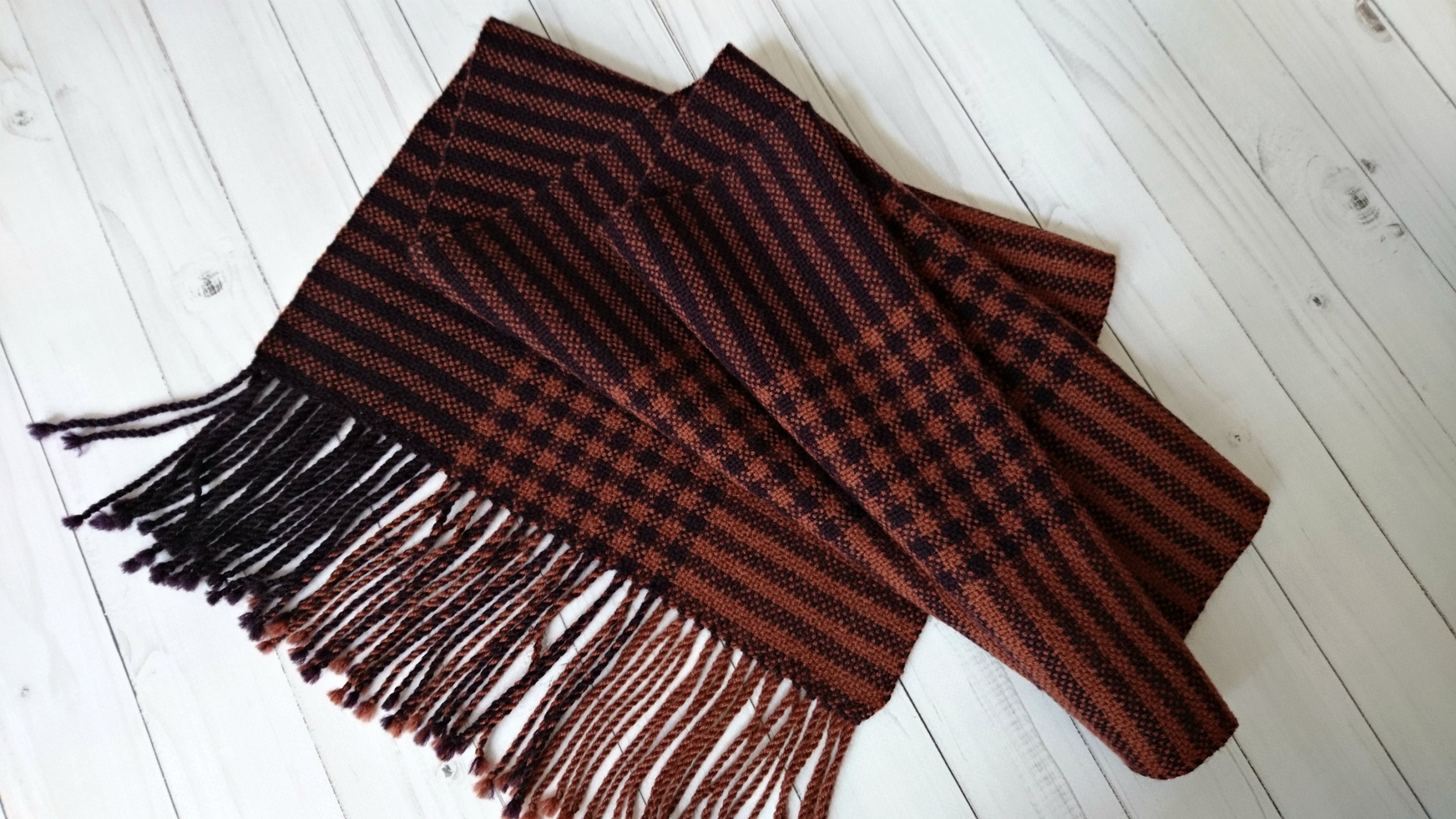Handwoven Checkered Scarf