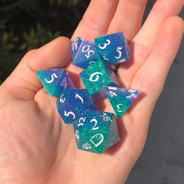 7 Piece Polyhedral Dice Set - Psionic Blast