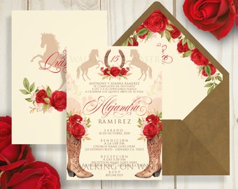Charro Themed Quinceanera Invitations 3