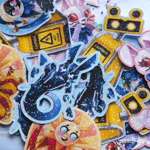 FNAF Aufkleber | Set Drei: Party im Pizzaplex | holografisches Vinyl