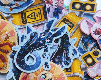 FNAF stickers | Set Three: Party at the Pizzaplex | holographic vinyl
