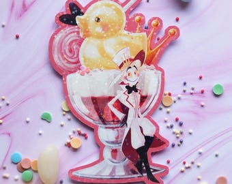 Hazbin Hotel sticker | Lulu's lollipud | holographic vinyl with sprinkles