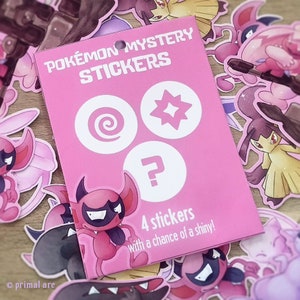 Pokemon Mystery Aufkleber | VIER Sticker mit der Chance auf einen SHINY! | Feenhafter und psychischer Typ