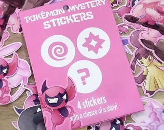 Pokemon mystery stickers | FOUR stickers with a chance of a SHINY! | Fairy and psychic type