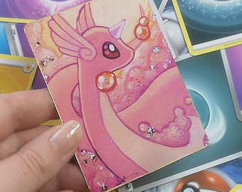 Printed custom Pokemon card | shiny Dragonair mini print