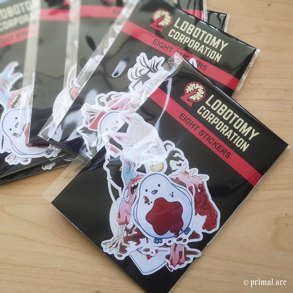 Lobotomy Corporation sticker pack | pack of eight stickers for craft, scrapbooking