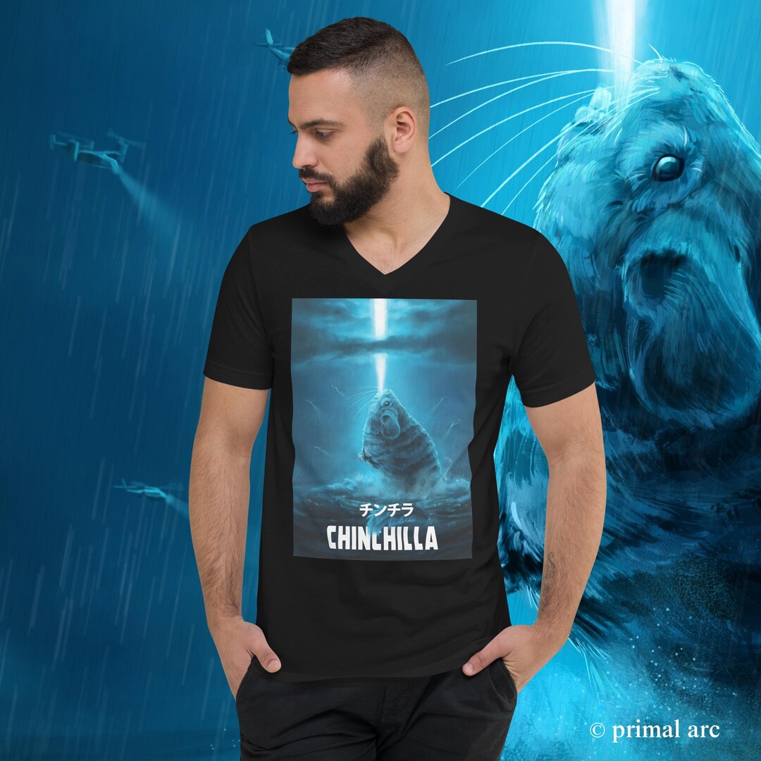 Funny 'chinzilla' Tee | Unisex Short Sleeve V-neck T-shirt - Etsy