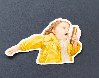 Drop and Run meme sticker | gloss finish vinyl sticker