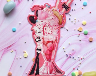 Hazbin Hotel sticker | Angel Dust's sherbet spider | holographic vinyl with sprinkles