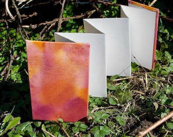 Carnet Accordéon Aquarelle Leporello - Papier 300g Professionnel - Carnet de Voyage Artisanal - Sketchbook Peinture & Mix Media - Fait Main