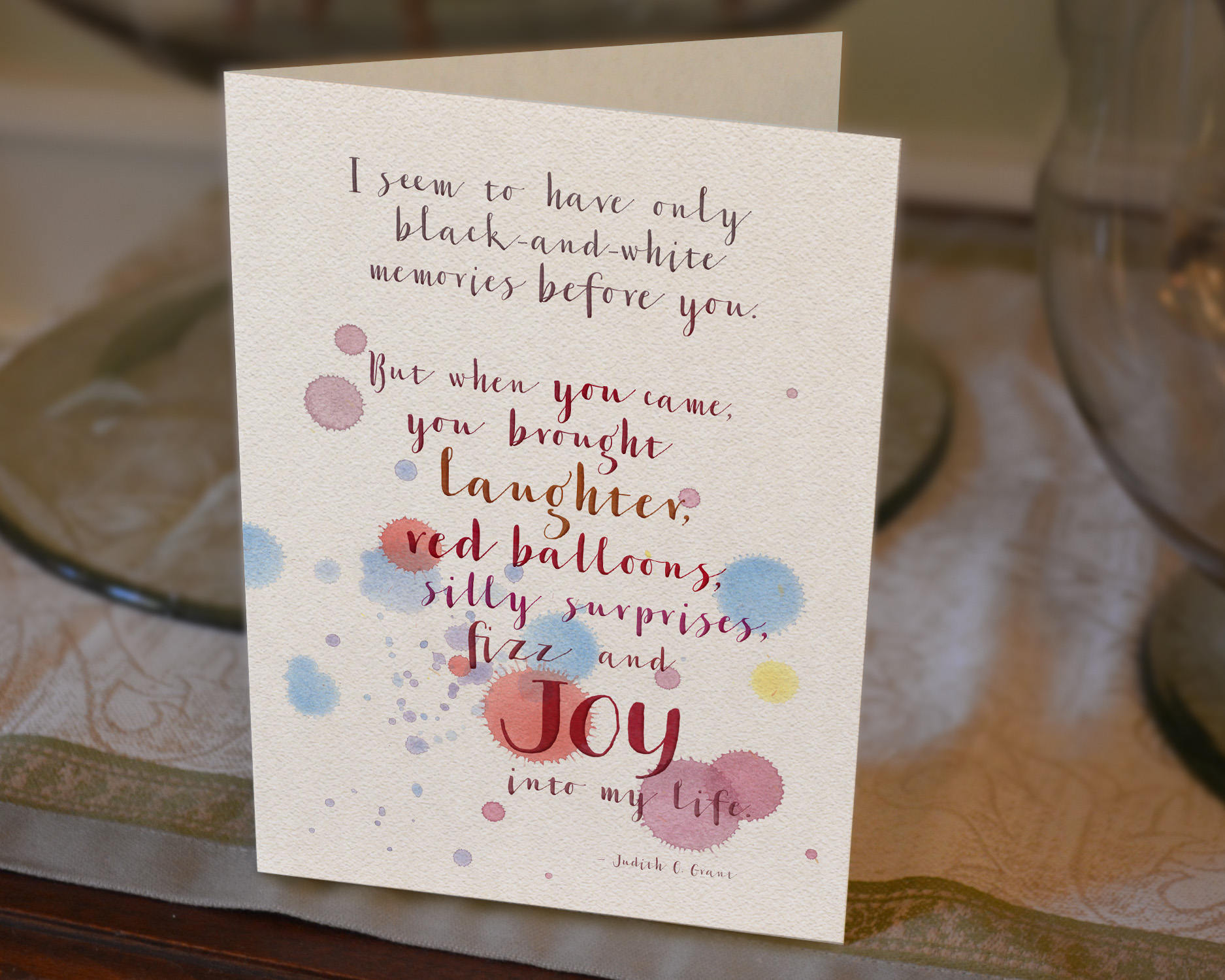 Instacard Printable Greeting Card Love JOY Etsy