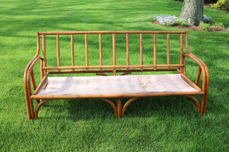 Mid Century Rattan Couch Sofa Vintage Rattan Furniture Paul Etsy