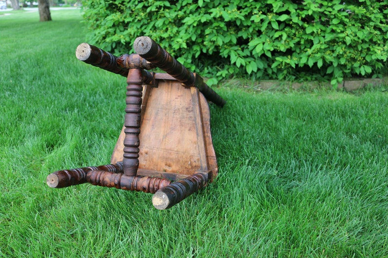 Vintage Mexican Prayer Chair Wood Velvet High Back Childrens Etsy