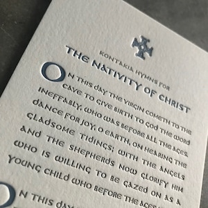 inni di kontakia per la natività di cristo