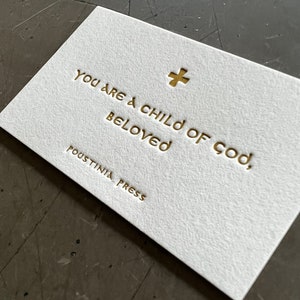 Sie sind ein Kind Gottes, Geliebte ... Mini-Gebetskarte von Poustinia Press