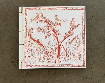Französisches Kloster Notizbuch: Vögel & Häschen
