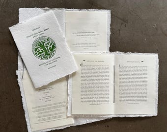 Handmade 'Prologue: Gospel of Saint John, the Beloved'. Bright Green, 3rd edition.