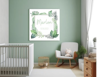 Baby mural nursery personalized picture