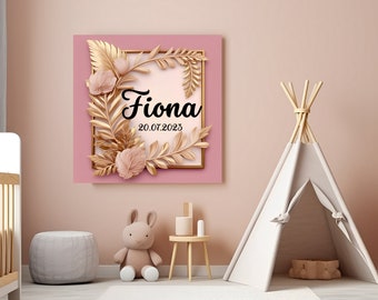 Picture personalized with name children's room decoration