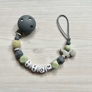 Pacifier chain with name for boys