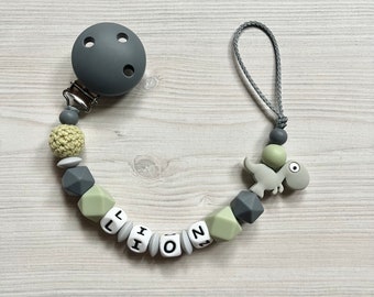 Pacifier chain with name for boys