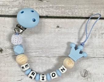 Pacifier chain with boy's name