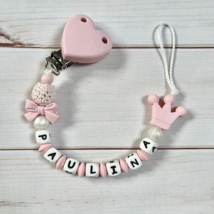 Pacifier chain with name girl
