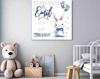 Baby room deco mural personalized