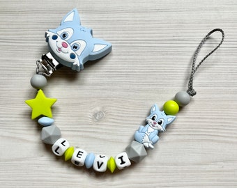 Pacifier chain personalized boy