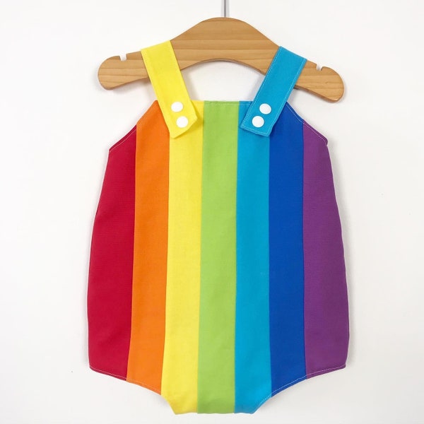 Rainbow baby romper / dungarees