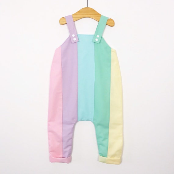 rainbow dungarees baby