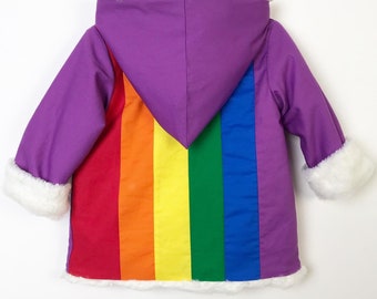 Rainbow coat / colourful /bright /jacket