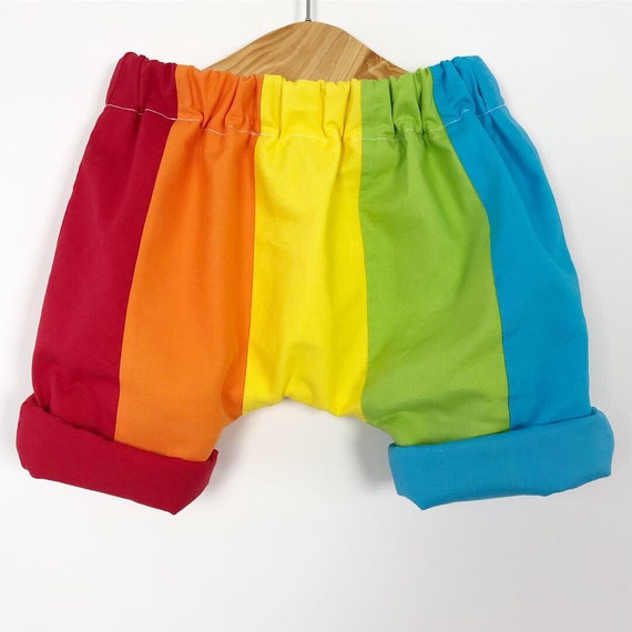 Rainbow Shorts / Colourful / Bright / Rainbow Etsy UK