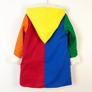 Rainbow coat / luxury cuddly lined / colourful / Mulicoloured image 3