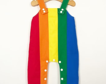 Baby rainbow dungarees / overalls / premium / romper