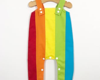 Baby rainbow dungarees / overalls / premium / romper