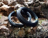 Black Air Plant Wire - Tillandsia wire, metal stand, spiral plant holder, air plant holder, plant mount, floral wire, black wire.