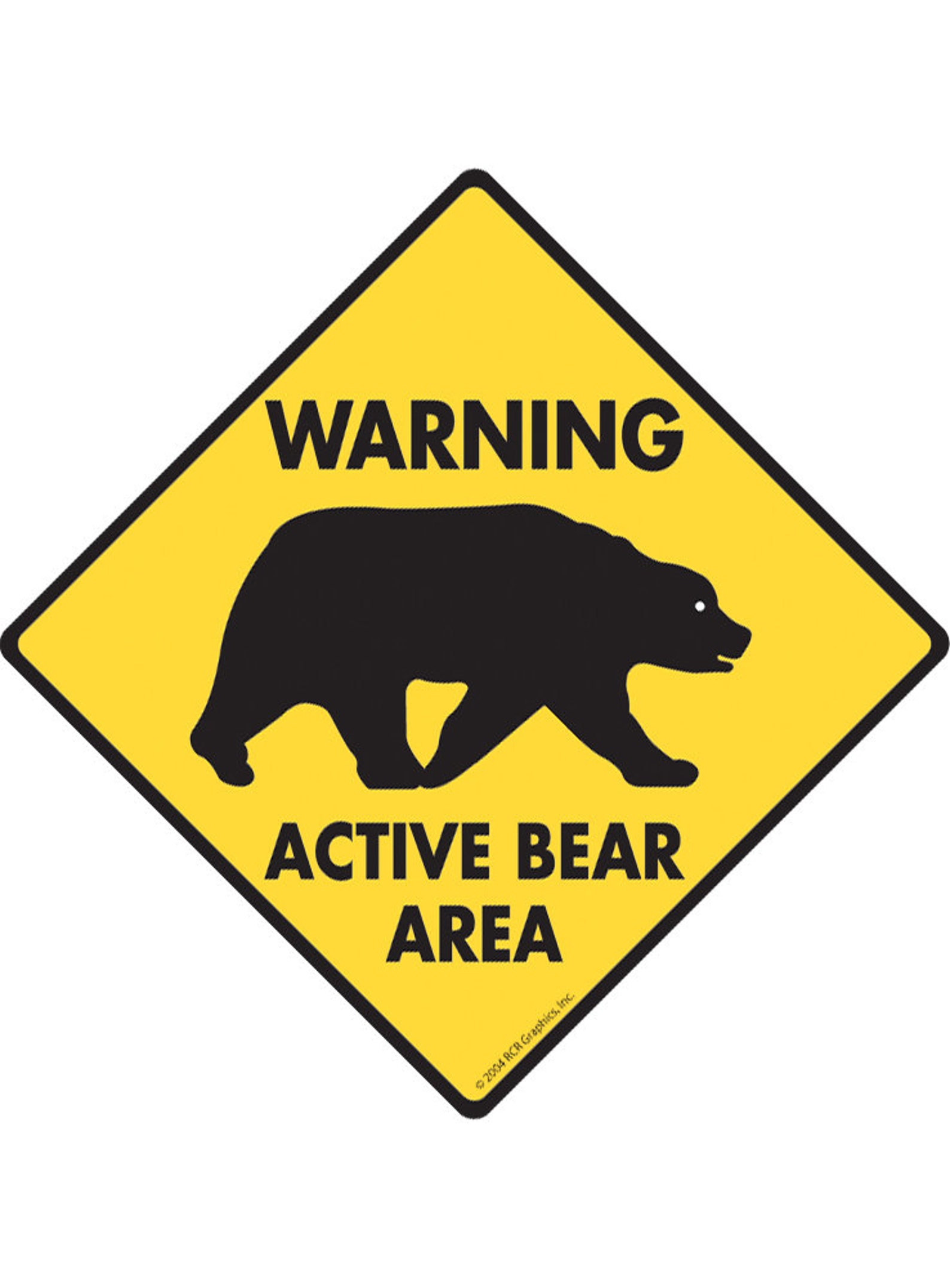 Warning Active Bear Area Aluminum Bear Sign or Vinyl Sticker Etsy