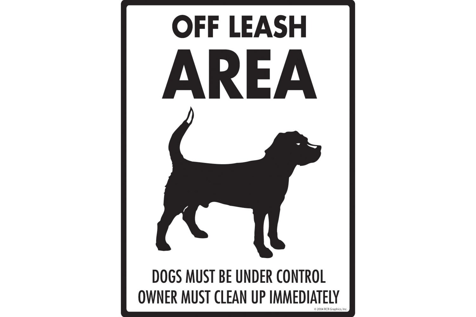 Dog off Leash Area Aluminum Dog Sign 9 X 12 Etsy
