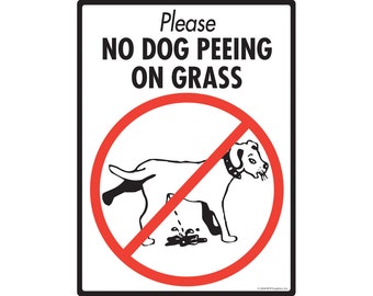 „No Dog Pooping“ Schild Mit Metallpfahl – 17,8 X 54,9 Cm, Aluminium, Für Garten, Rasen & Nachbarschaft