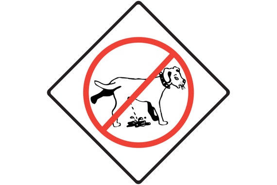 „No Pooping Dog“ Schild Für Garten & Hof – Doppelseitig, Wetterfest
