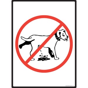 Kein Hund pinkelt außen Rostfrei Kein Hund pinkelt Aluminiumschild Wetterfest und UV-geschützt - 22 x 30 cm