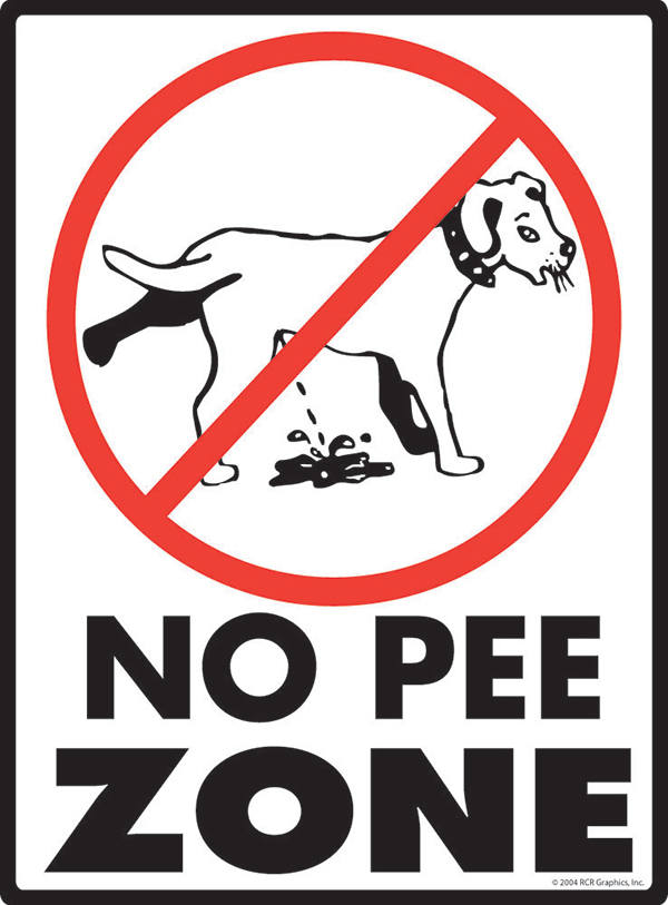 No Pee Zone Aluminum Dog Peeing Sign 9 X 12 Etsy India
