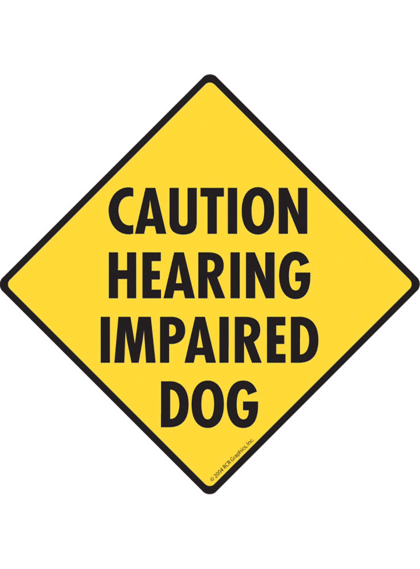 Caution Hearing Impaired Dog Aluminum Dog Sign or Vinyl Etsy