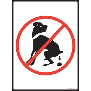犬の排泄禁止 屋外用 錆びない 犬の排泄禁止 アルミ看板 耐候性 & UV保護 - 9" x 12"