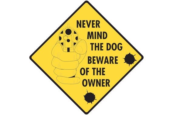 Cuidado Con el Perro Cartel de aluminio para perros o pegatina de vinilo -   México