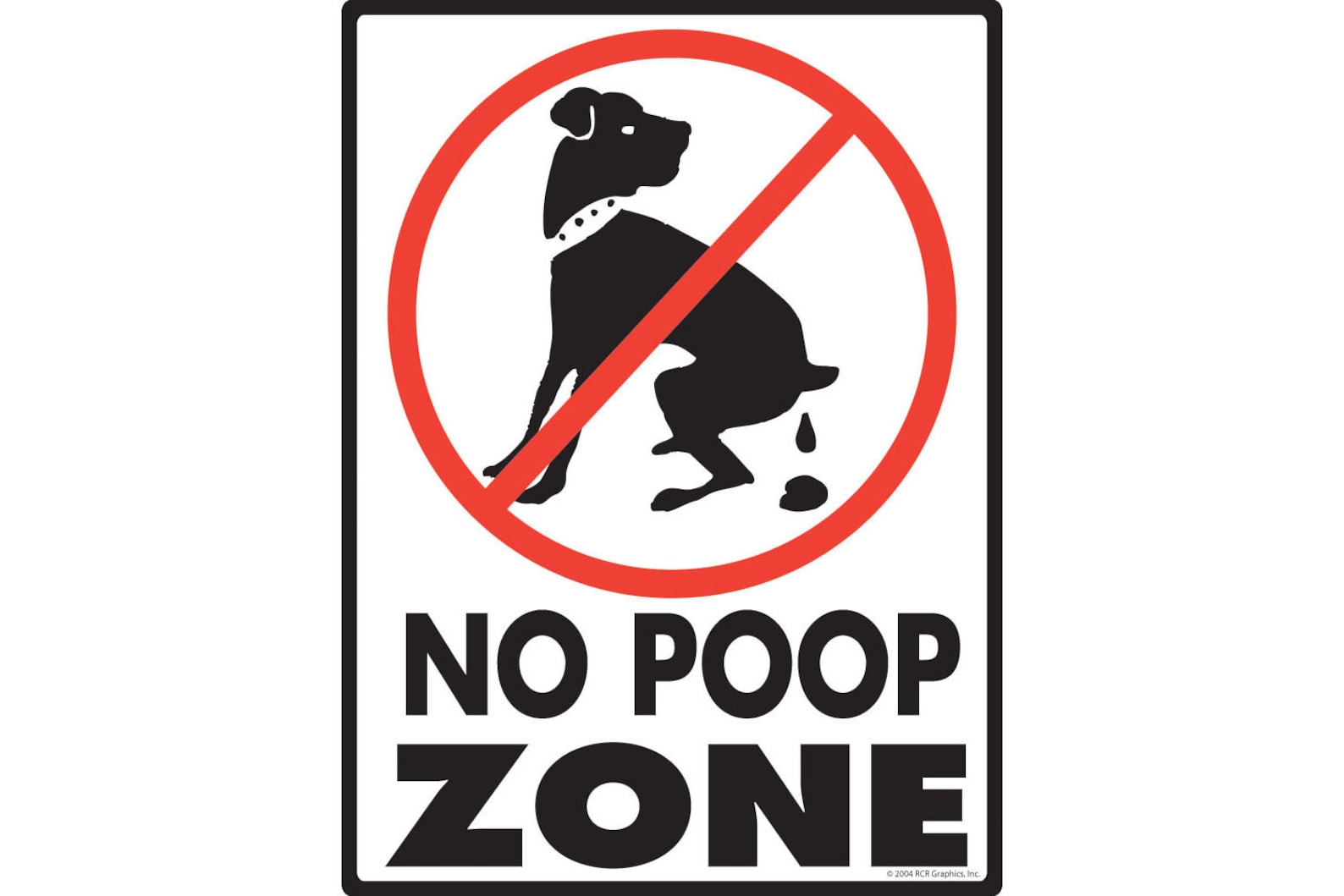 No Dog Zone Exterior No Dog Pooping Aluminum Sign 9 X Etsy Canada