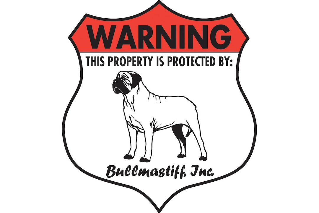 Placa Advertencia Bullmastiff – Resistente A La Intemperie – 15x21 Cm – Letrero 'Hier Wache Ich' Para Jardín O Entrada