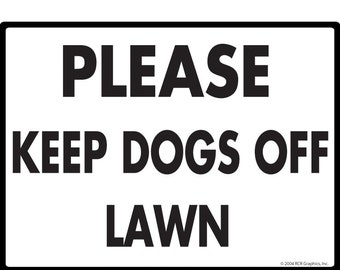 Houd honden uit de buurt van gazon Exterieur Roestvrij Geen hondenpoepen Aluminium bord Weerbestendig & UV-beschermd - 30 x 9 inch