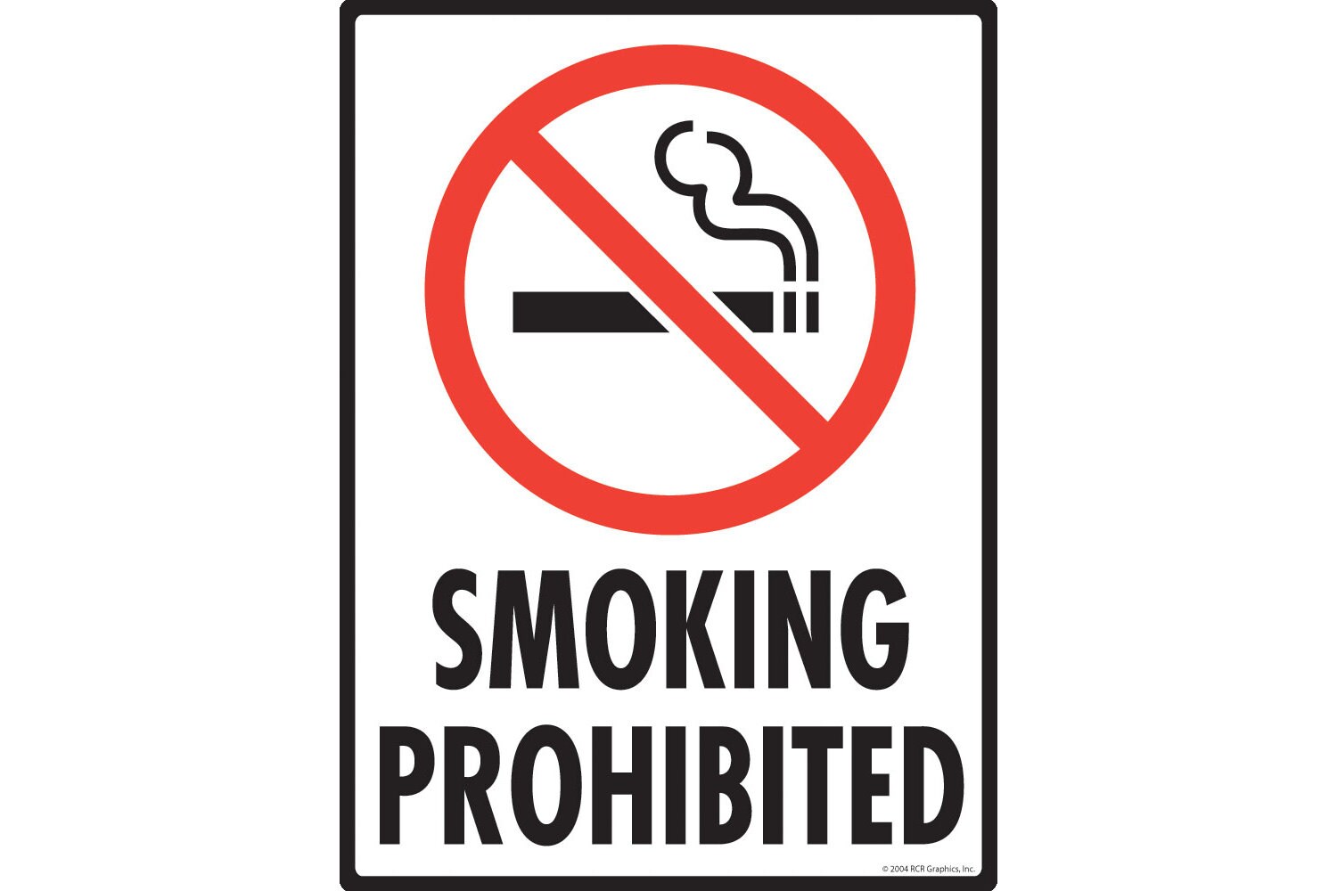 警告! 喫煙禁止のシンボル付きアルミサイン - 9